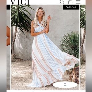 BNWT ANGEL ISLAND STRIPED MAXI DRESS